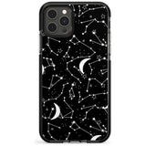 White Constellations on Black Pink Fade Impact Phone Case for iPhone 11