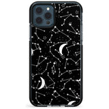 White Constellations on Black Pink Fade Impact Phone Case for iPhone 11