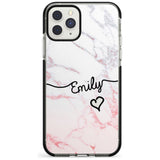 Pink Fade Marble iPhone Case  Black Impact Custom Phone Case - Case Warehouse