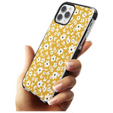 Floral Print on Mustard - Cute Floral Design Pink Fade Impact Phone Case for iPhone 11