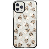 Shih tzu (Long Hair) Watercolour Dog Pattern Black Impact Phone Case for iPhone 11 Pro Max