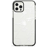 Continuous Line Faces: White on Clear Pink Fade Impact Phone Case for iPhone 11