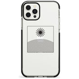 Framed Linework: Rising Sun Pink Fade Impact Phone Case for iPhone 11