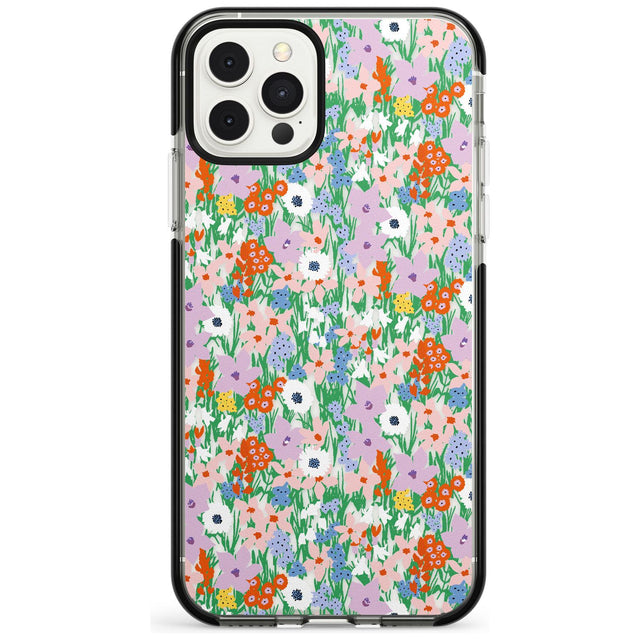 Jazzy Floral Mix: Transparent Pink Fade Impact Phone Case for iPhone 11