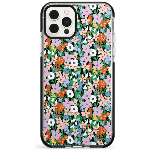 Jazzy Floral Mix: Solid Pink Fade Impact Phone Case for iPhone 11