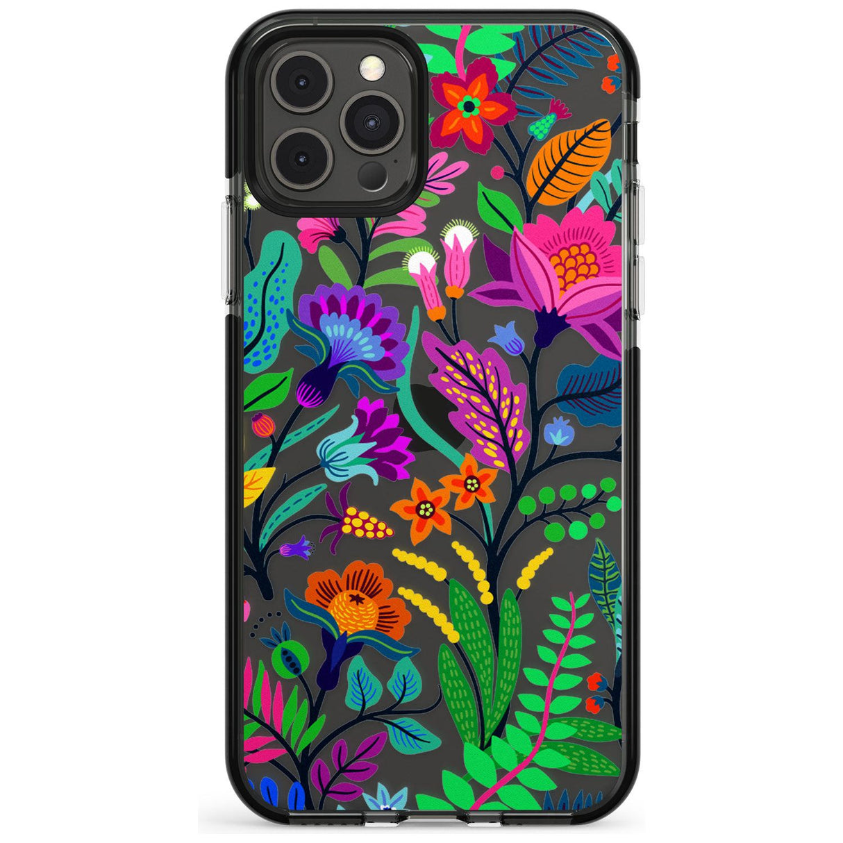 Floral Vibe Black Impact Phone Case for iPhone 11