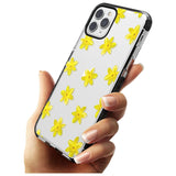 Daffodils Transparent Pattern Black Impact Phone Case for iPhone 11 Pro Max