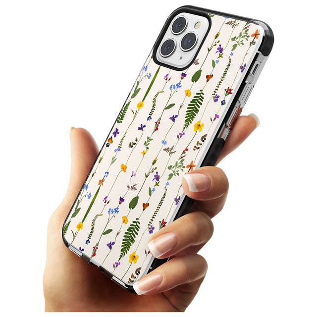 Wildflower Chain Design - Cream Black Impact Phone Case for iPhone 11 Pro Max