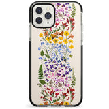 Wildflower Stripe Design - Cream Black Impact Phone Case for iPhone 11 Pro Max