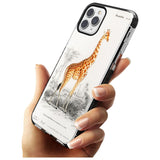 Vintage Girafe Art Black Impact Phone Case for iPhone 11