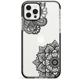 Black Henna Florals Black Impact Phone Case for iPhone 11