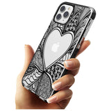 Black Henna Heart Black Impact Phone Case for iPhone 11