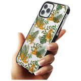 ClearTiger & Fern Jungle Cat Pattern Black Impact Phone Case for iPhone 11 Pro Max