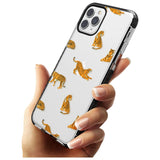 Clear Tiger Jungle Cat Pattern Black Impact Phone Case for iPhone 11 Pro Max