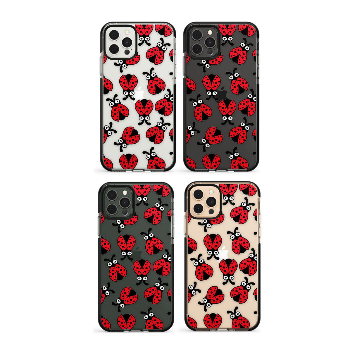 Ladybug Pattern Impact Phone Case for iPhone 11, iphone 12