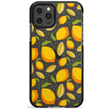 Lemon Pattern Black Impact Phone Case for iPhone 11