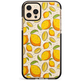 Lemon Pattern Black Impact Phone Case for iPhone 11