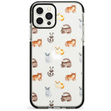 Cute Cat Pattern - Clear Pink Fade Impact Phone Case for iPhone 11