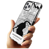 Map of Jacksonville, Florida Black Impact Phone Case for iPhone 11 Pro Max