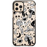 Psychedelic Mushrooms Pattern Black Impact Phone Case for iPhone 11