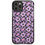 Checkered Love Pattern Black Impact Phone Case for iPhone 11