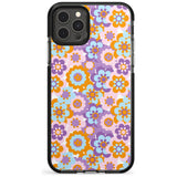 Flower Power Pattern Black Impact Phone Case for iPhone 11