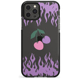 Cherries n' Flames Black Impact Phone Case for iPhone 11