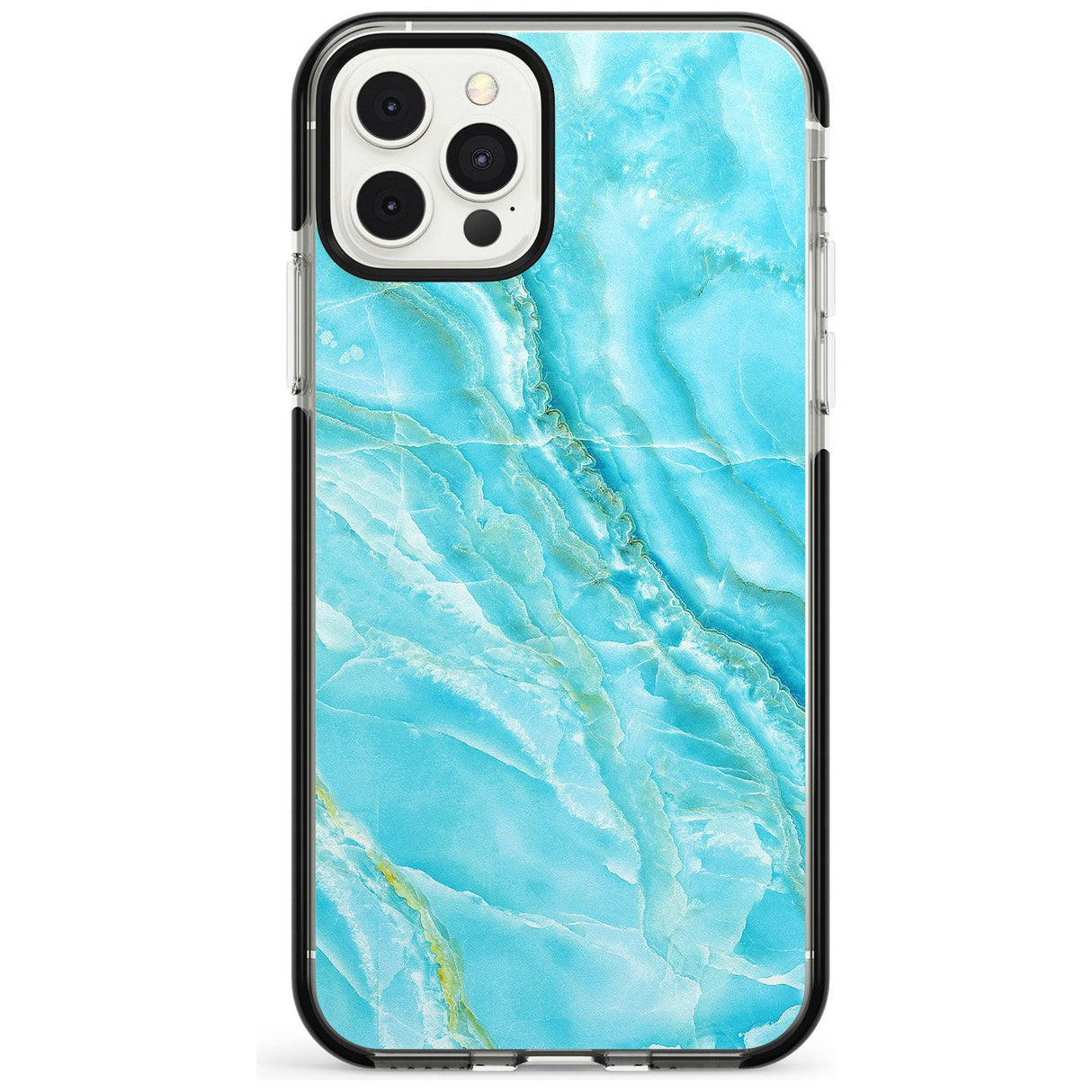 Bright Blue Onyx Marble Texture Pink Fade Impact Phone Case for iPhone 11