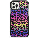 Rainbow Gradient Leopard Print Pink Fade Impact Phone Case for iPhone 11