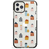 Cute Scandinavian Buildings Black Impact Phone Case for iPhone 11 Pro Max