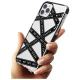 Caution Tape (Clear) Not Cute Just Psycho Black Impact Phone Case for iPhone 11 Pro Max