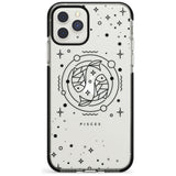 Pisces Emblem - Transparent Design Black Impact Phone Case for iPhone 11 Pro Max