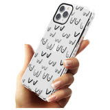 Boob Pattern (Black) Slim TPU Phone Case for iPhone 11 Pro Max