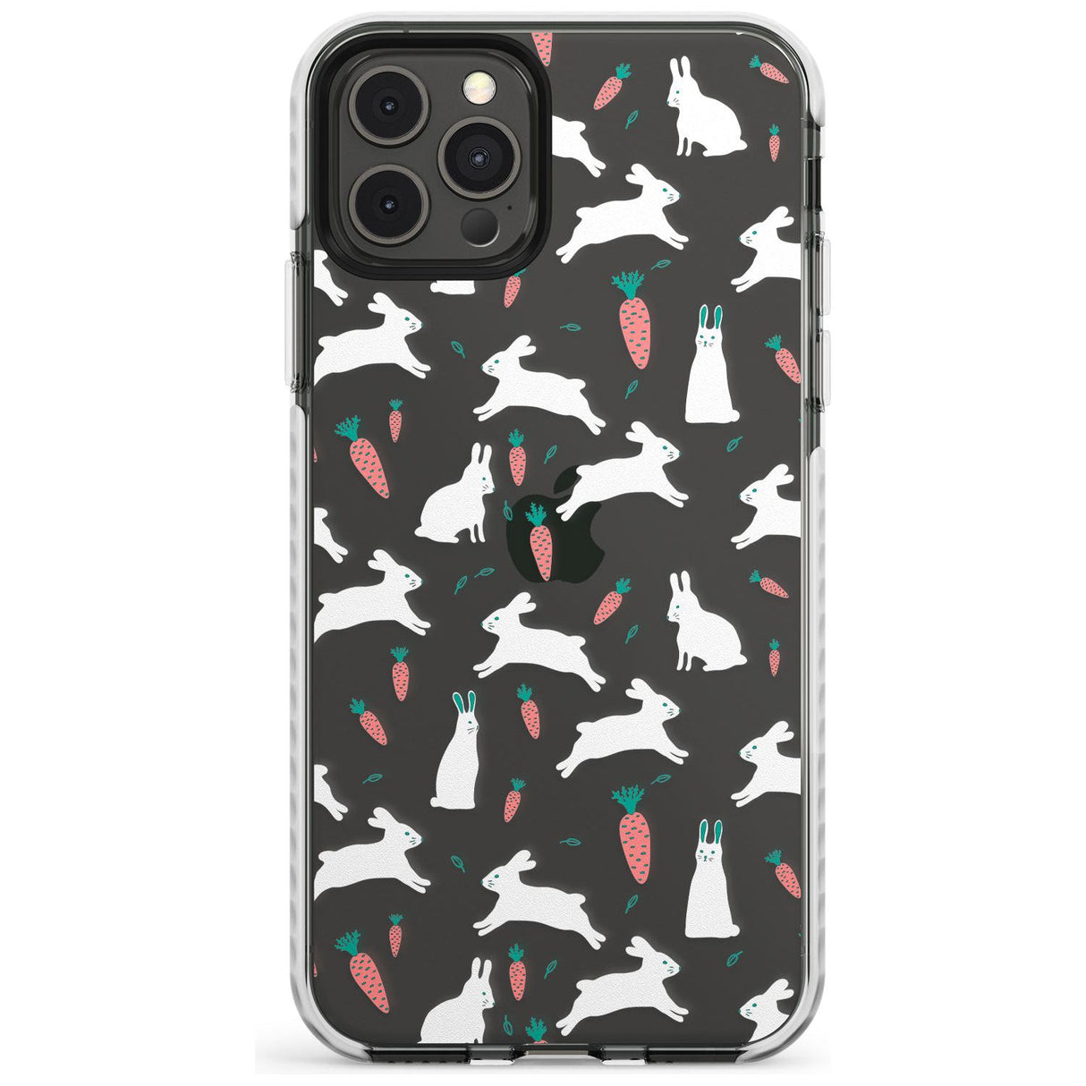 White Bunnies and Carrots Impact Phone Case for iPhone 11 Pro Max