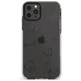 Grey Butterfly Line Pattern Impact Phone Case for iPhone 11 Pro Max