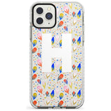 White Monogram Floral iPhone Case  Impact Case Custom Phone Case - Case Warehouse