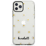 White Daisies & Cursive iPhone Case  Impact Case Custom Phone Case - Case Warehouse