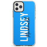 Bold Custom Name: Blue Impact Phone Case for iPhone 11 Pro Max