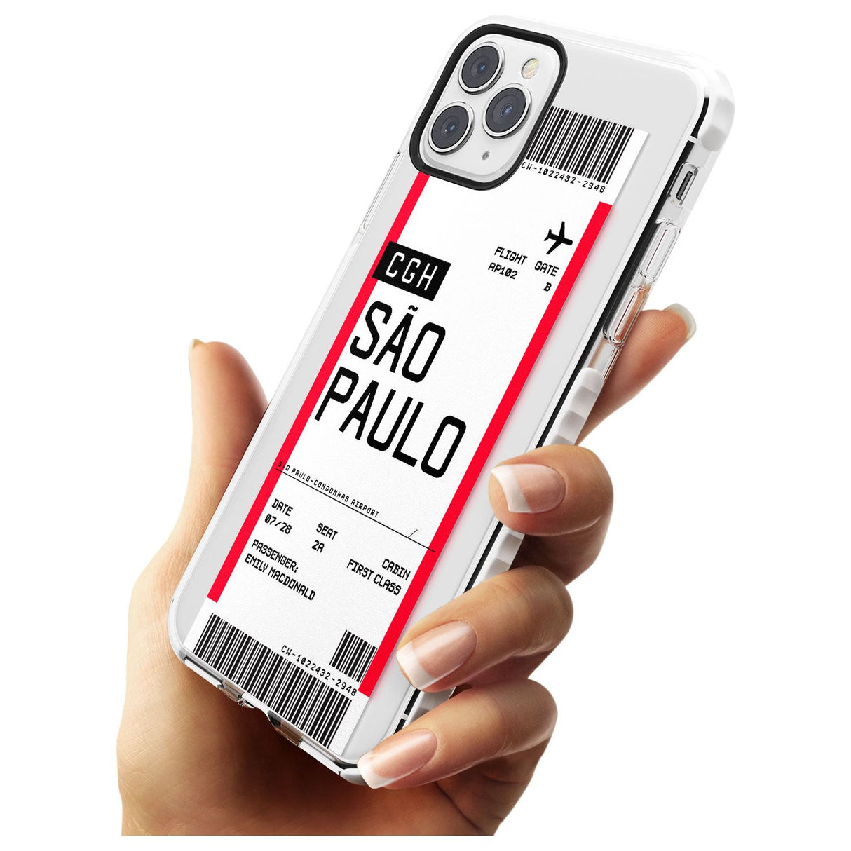 São Paulo Boarding Pass iPhone Case   Custom Phone Case - Case Warehouse