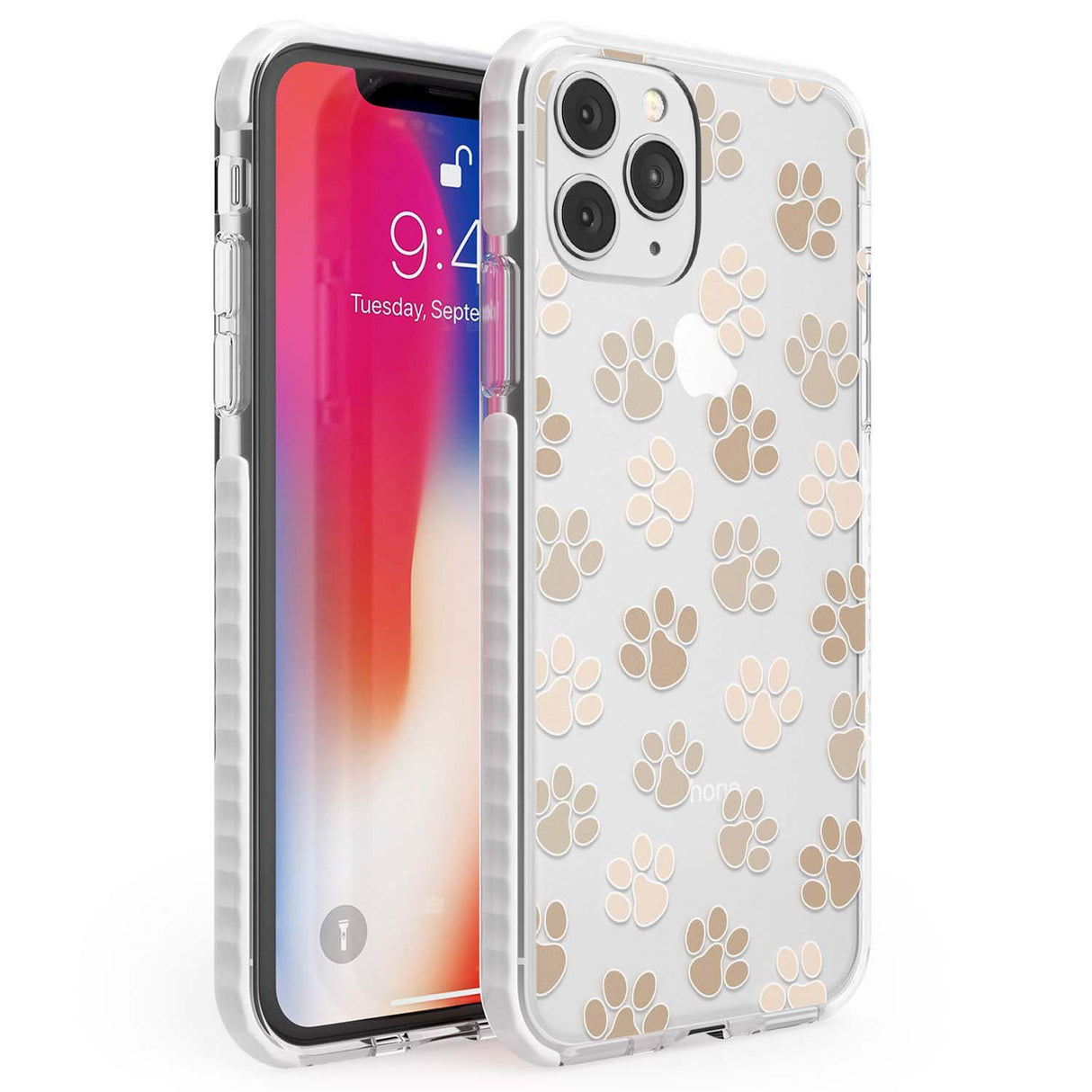 Paw Prints Phone Case iPhone 11 Pro Max / Impact Case,iPhone 11 Pro / Impact Case,iPhone 12 Pro / Impact Case,iPhone 12 Pro Max / Impact Case Blanc Space