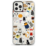 Cartoon Cat Collage - Colour Slim TPU Phone Case for iPhone 11 Pro Max