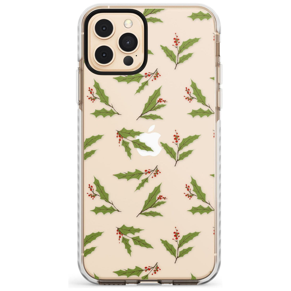 Christmas Holly Pattern Impact Phone Case for iPhone 11 Pro Max