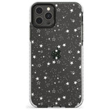 White Stars on Clear Impact Phone Case for iPhone 11, iphone 12