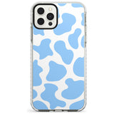 Blue and White Cow Print Impact Phone Case for iPhone 11 Pro Max