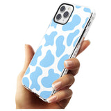 Blue and White Cow Print Impact Phone Case for iPhone 11 Pro Max