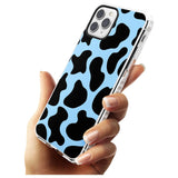 Blue and Black Cow Print Impact Phone Case for iPhone 11 Pro Max