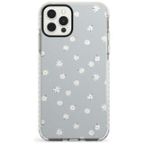 Painted Daises - Blue-Grey Cute Floral Design Slim TPU Phone Case for iPhone 11 Pro Max