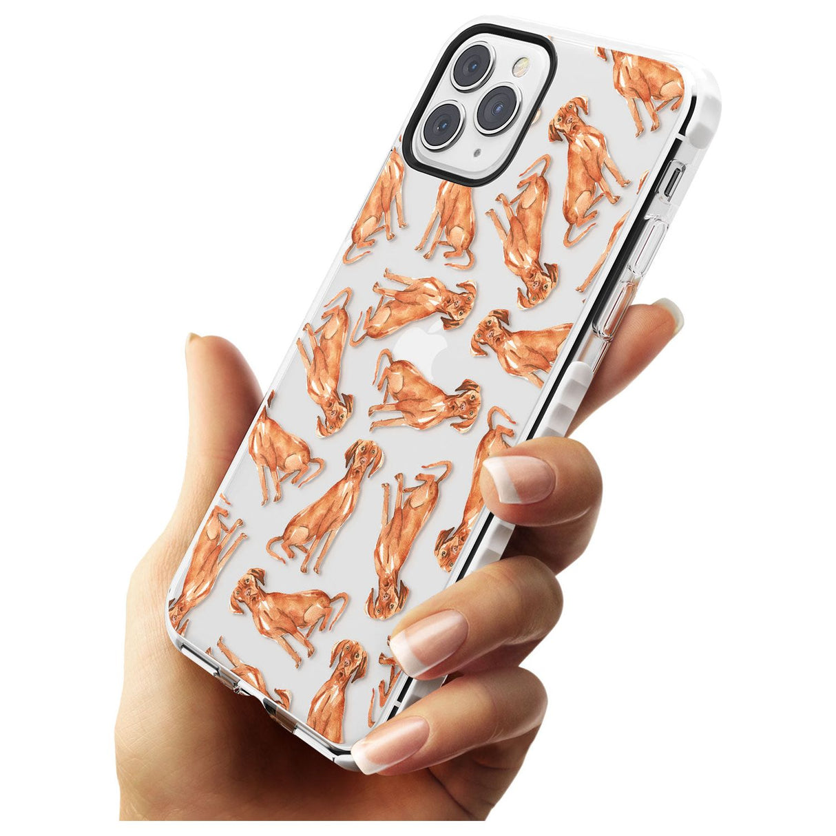 Hungarian Vizsla Watercolour Dog Pattern Impact Phone Case for iPhone 11 Pro Max