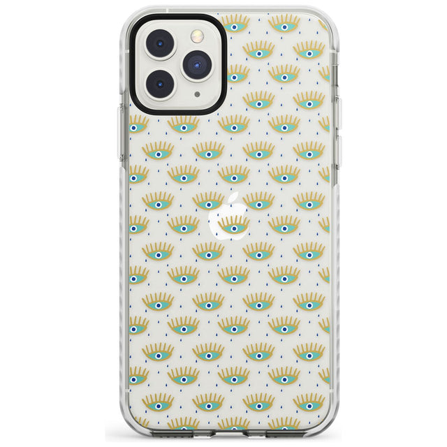 Crying Eyes (Clear) Psychedelic Eyes Pattern Impact Phone Case for iPhone 11 Pro Max