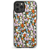 Energetic Floral Mix: Transparent Slim TPU Phone Case for iPhone 11 Pro Max